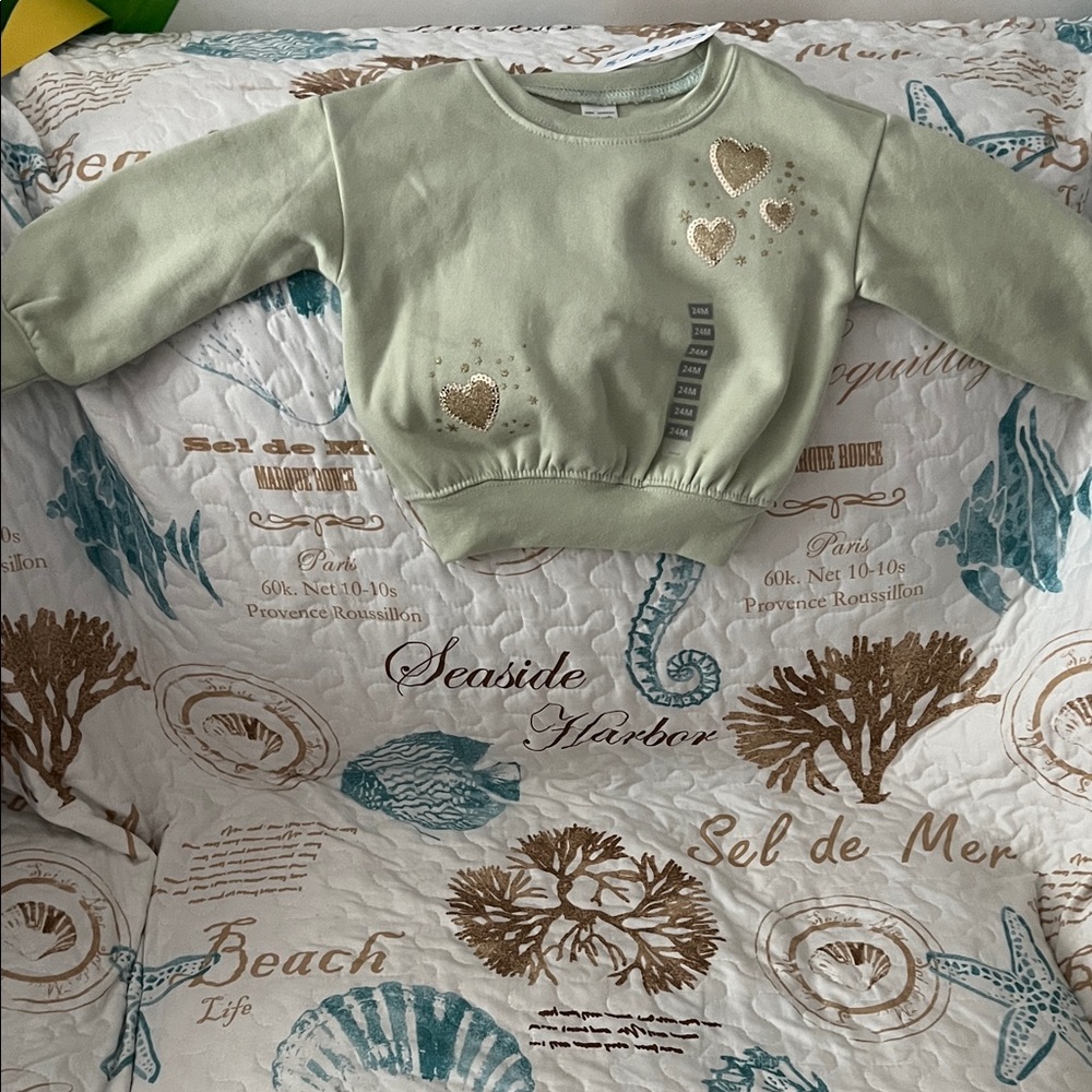 Carter's Mint Heart Sweatshirt